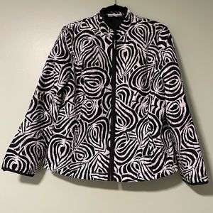 Dress Barn Black & White Quilted Jacket